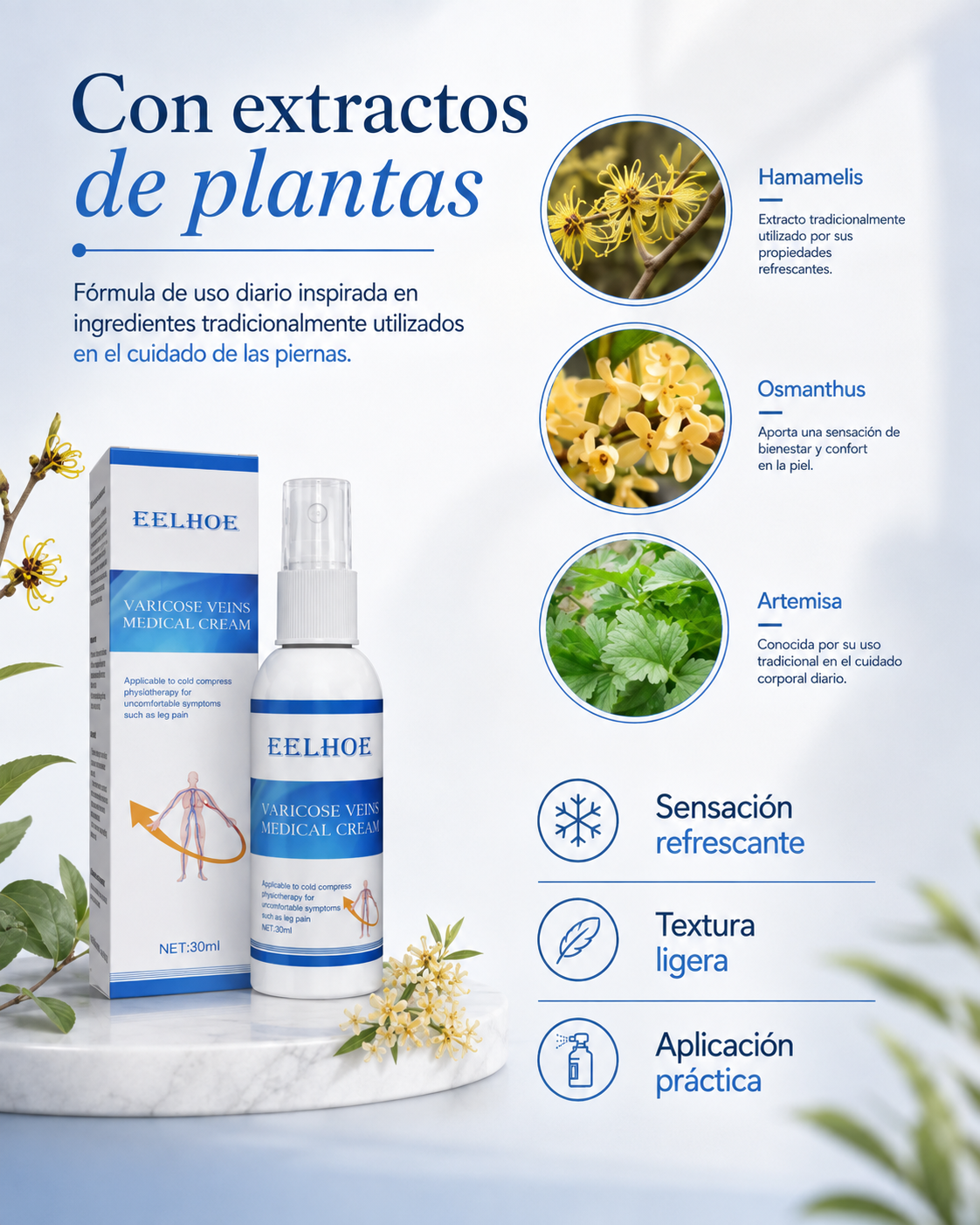 Spray para venas y varices