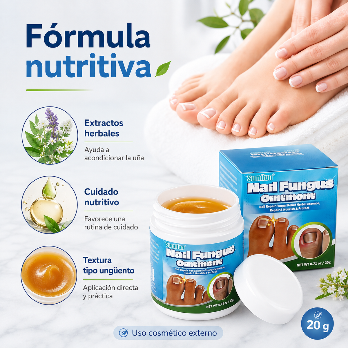 Crema para el tratamiento de hongos en las uñas