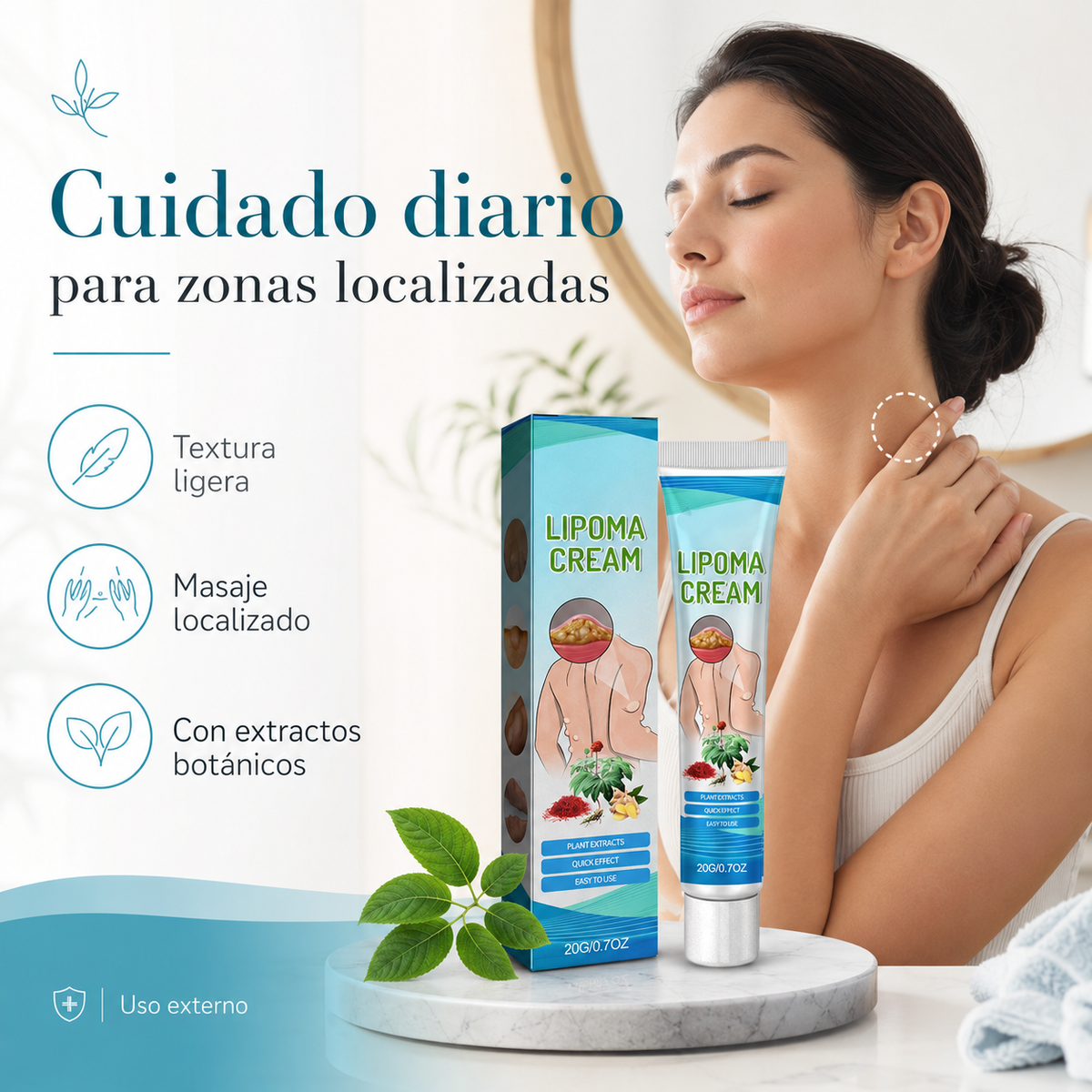 Crema para reducir bultos de grasa (lipomas)