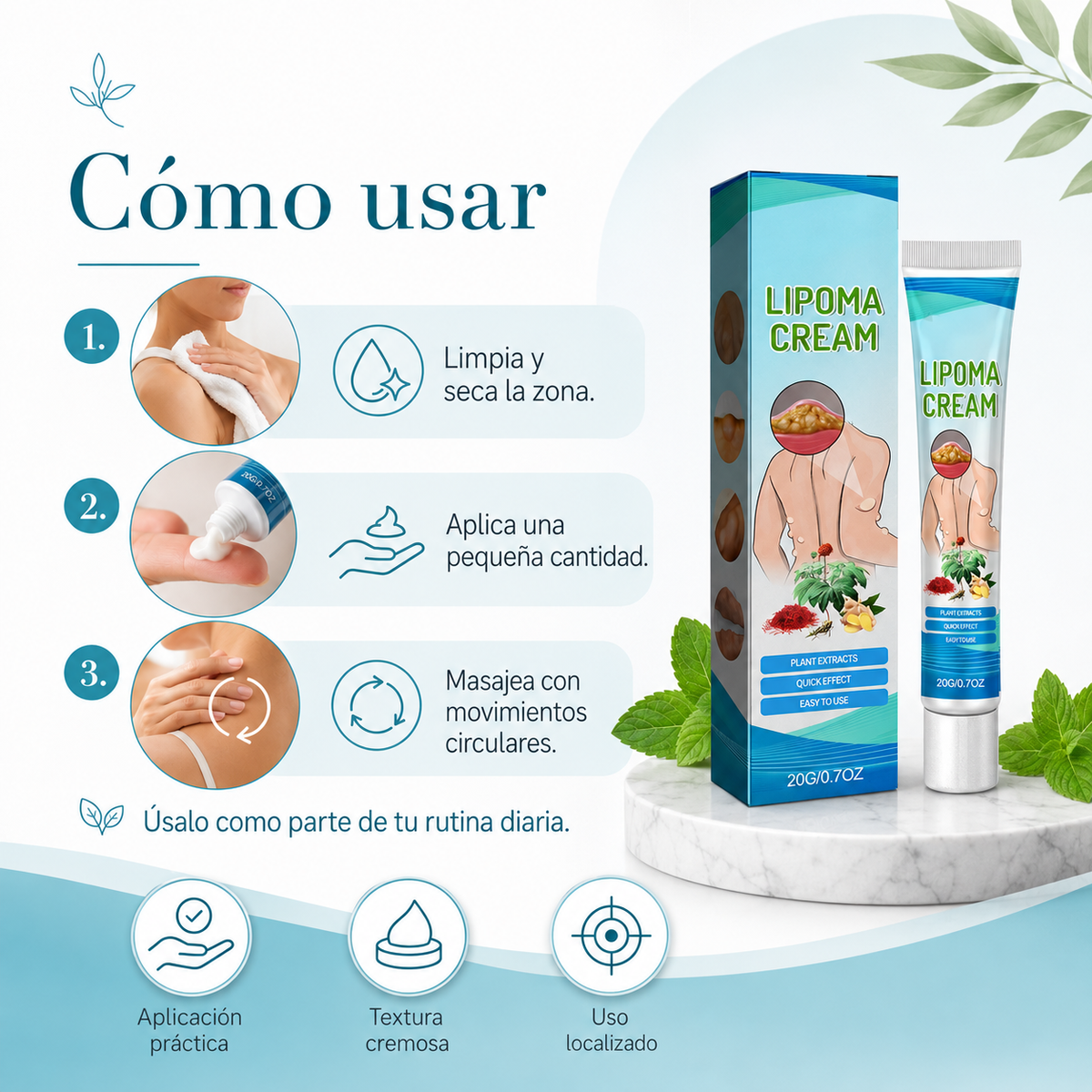 Crema para reducir bultos de grasa (lipomas)