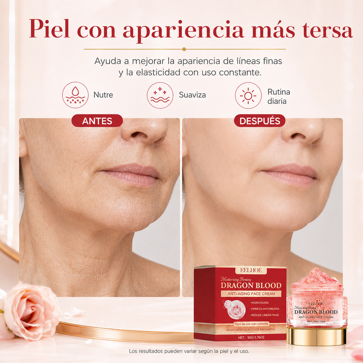 Crema hidratante antienvejecimiento con retinol placenta de dragón