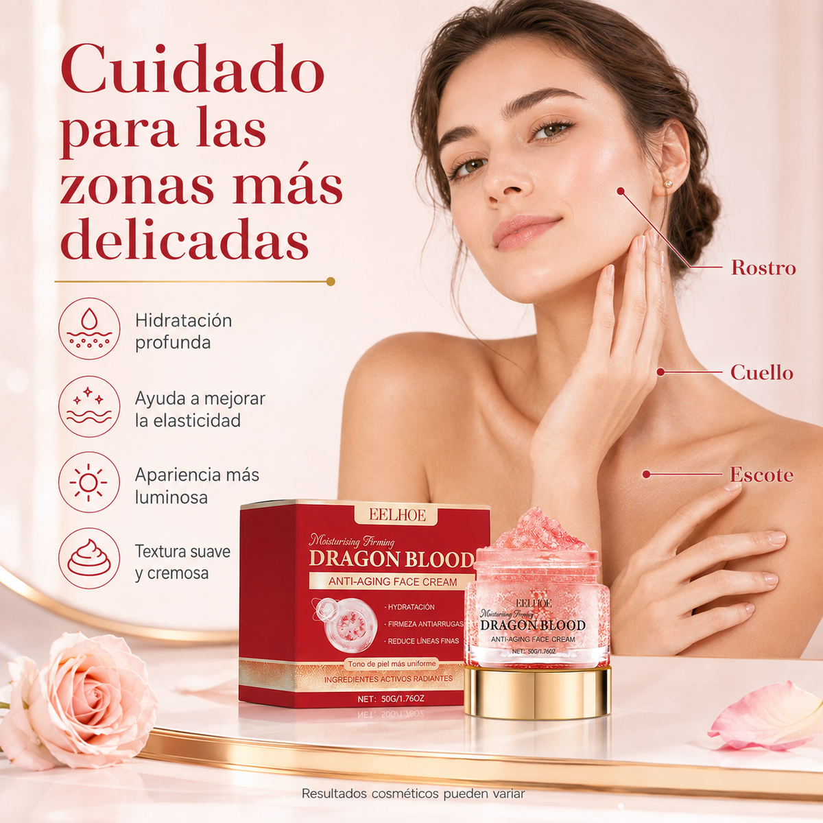 Crema hidratante antienvejecimiento con retinol placenta de dragón
