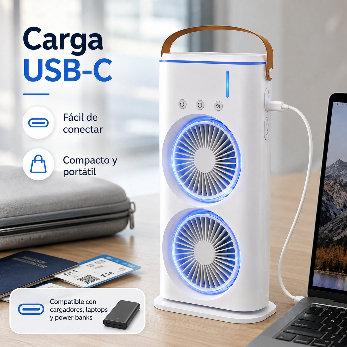 Aire acondicionado evaporativo portátil