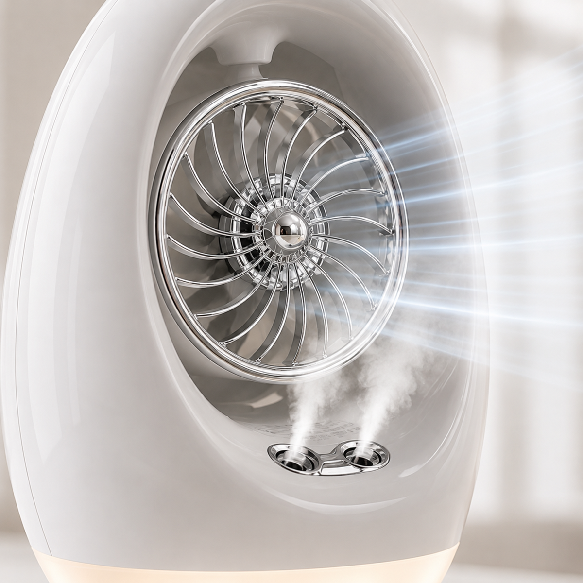 Ventilador de refrigeración con lámpara de noche y humidificador