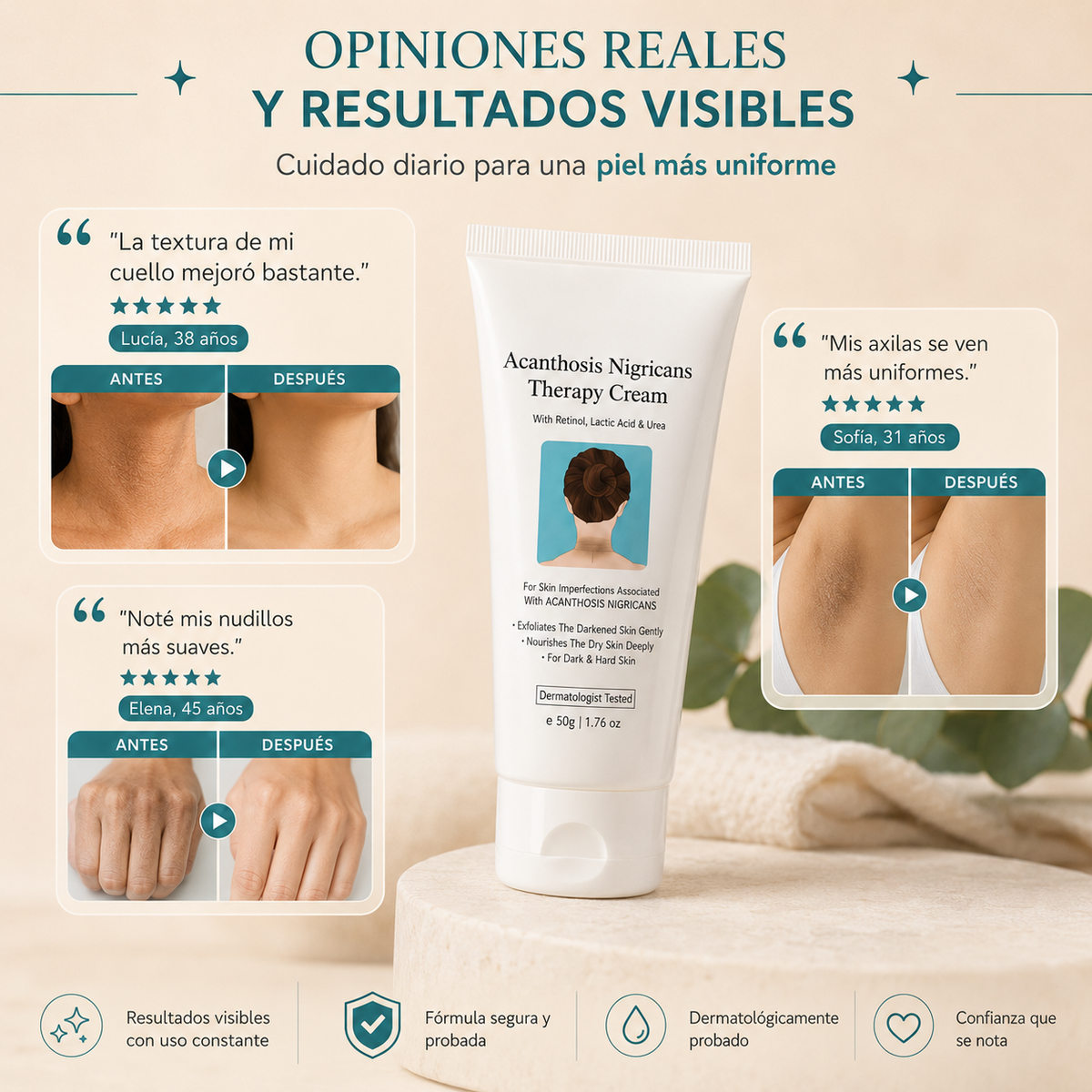 Crema aclarante blanqueadora