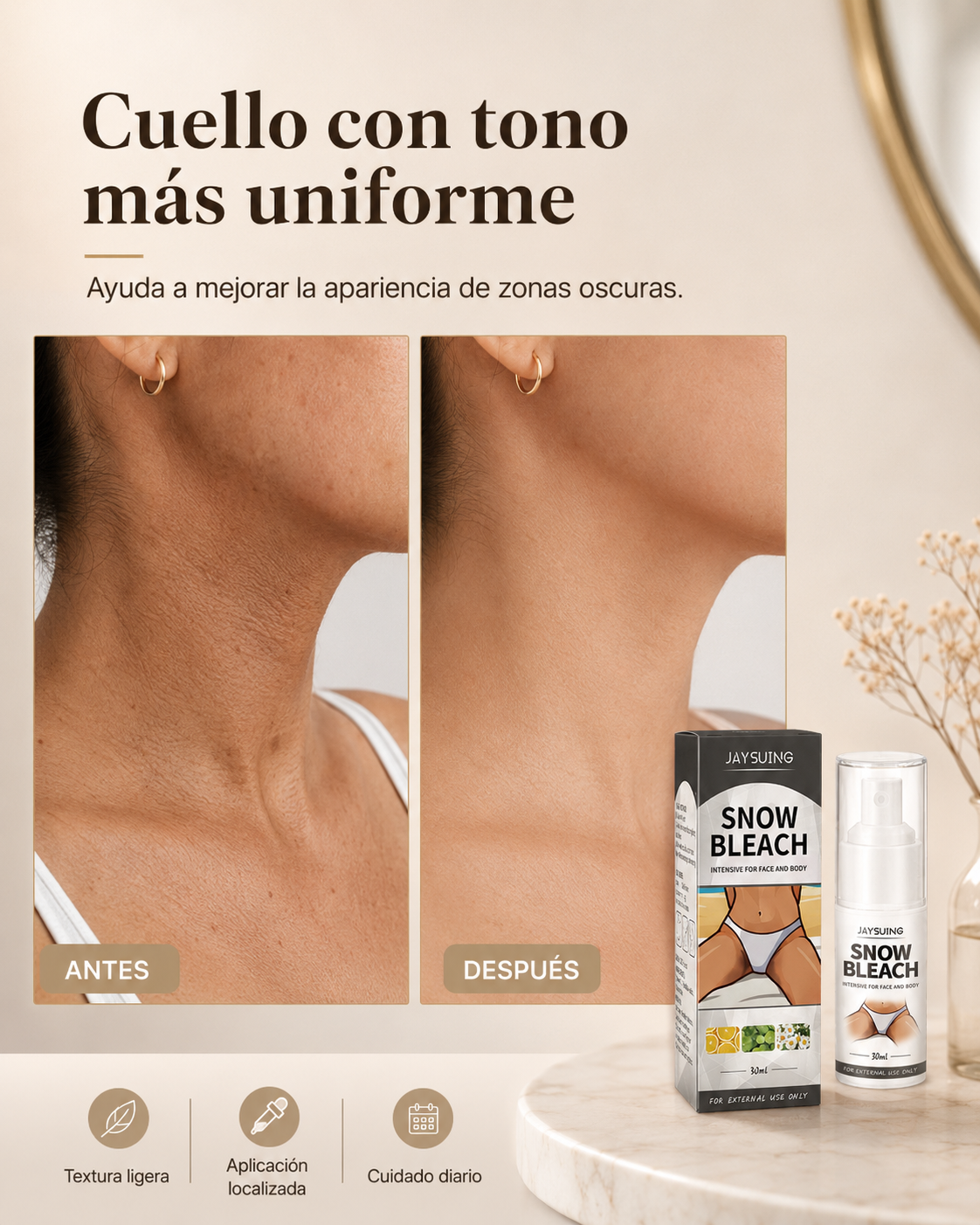 Crema blanqueadora para la zona Íntima