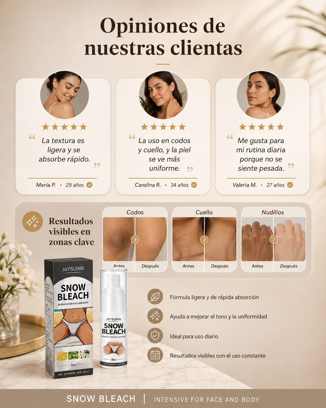 Crema blanqueadora para la zona Íntima