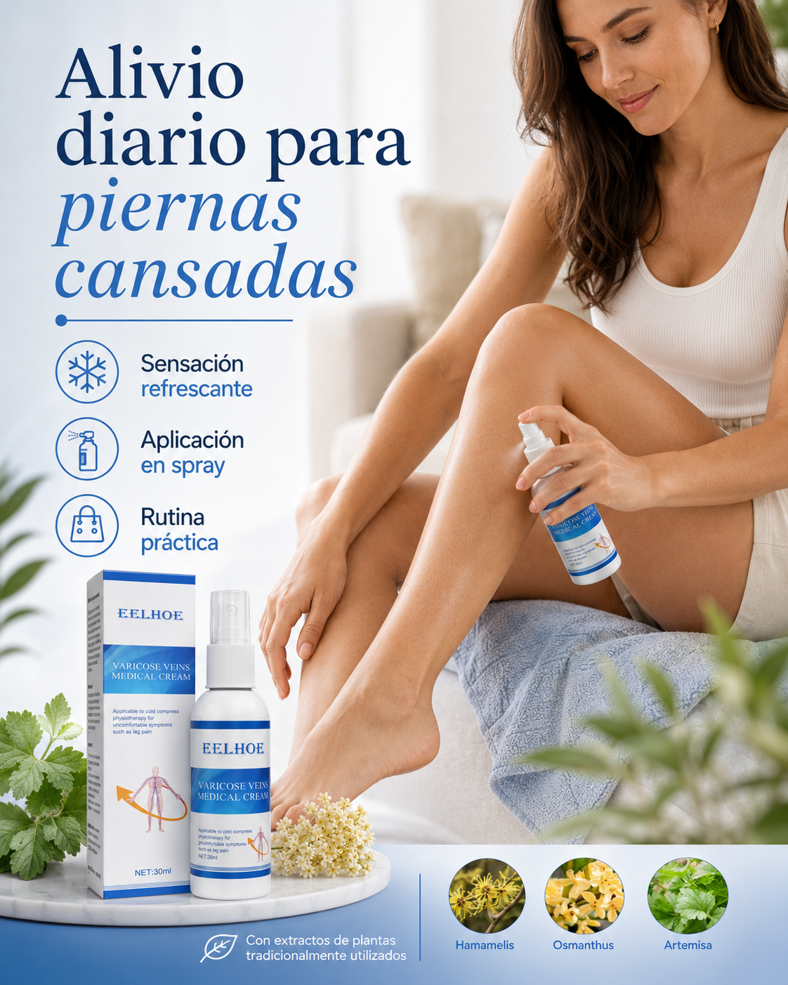 Spray para venas y varices