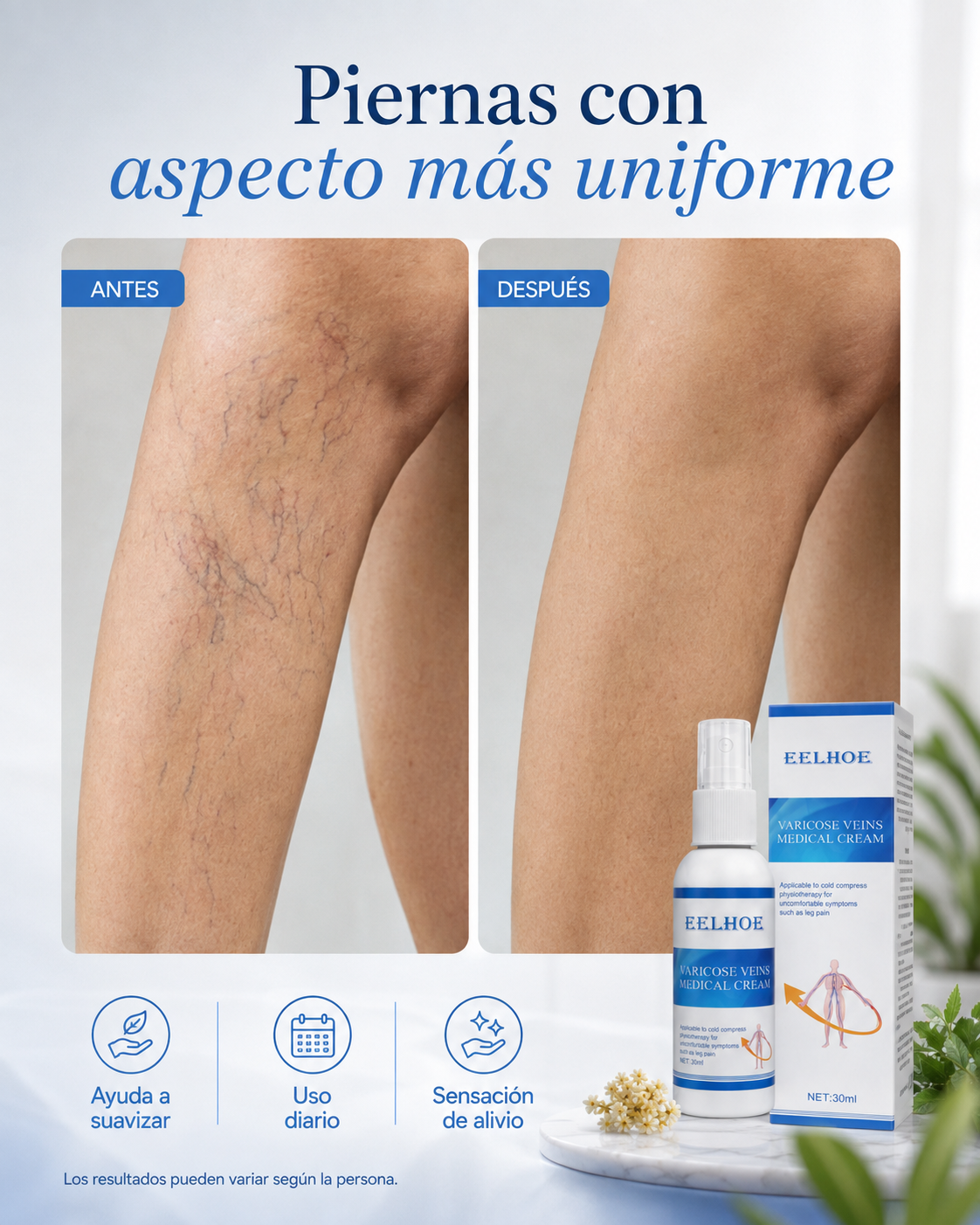 Spray para venas y varices