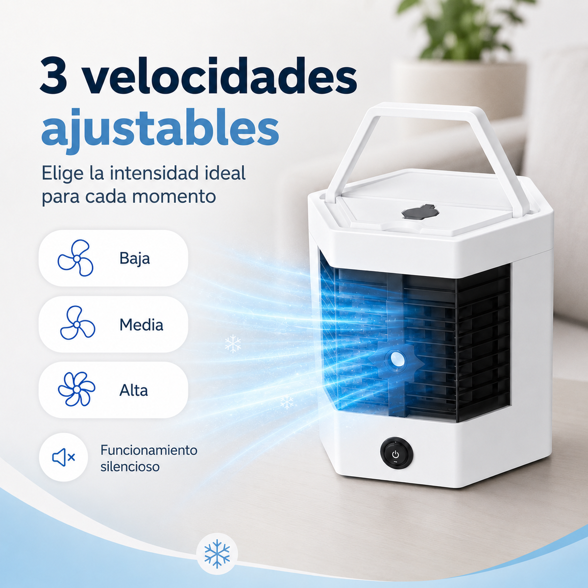 Aire acondicionado portátil hexagonal