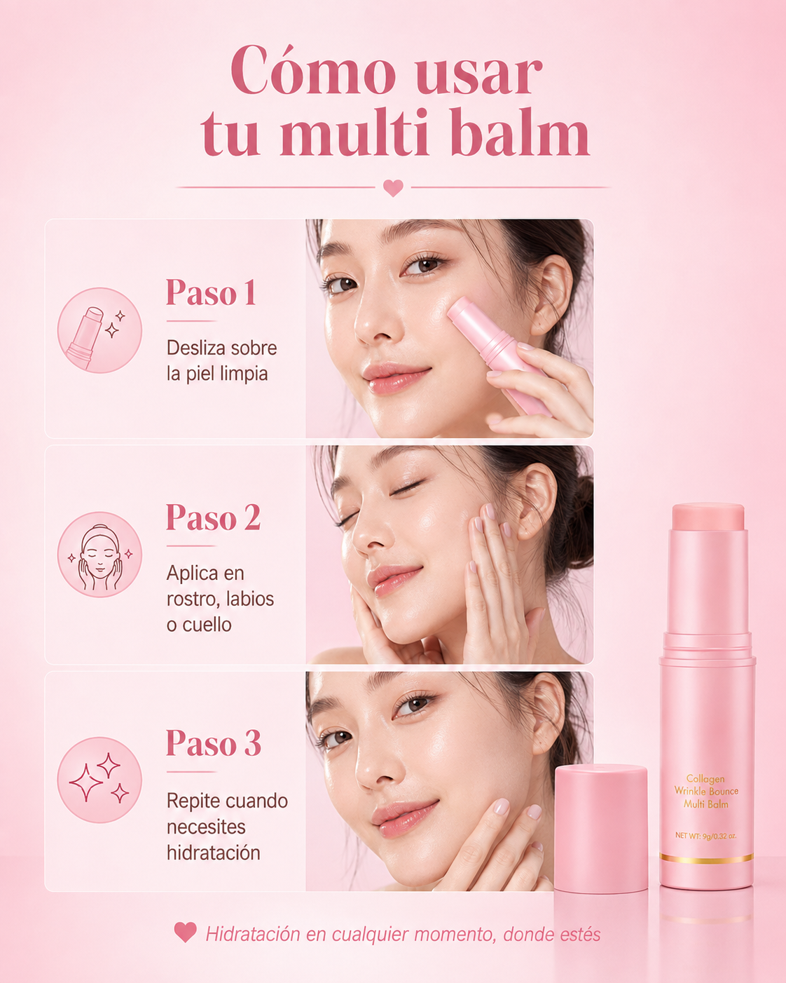 Bálsamo hidratante de colágeno para arrugas VITALIS