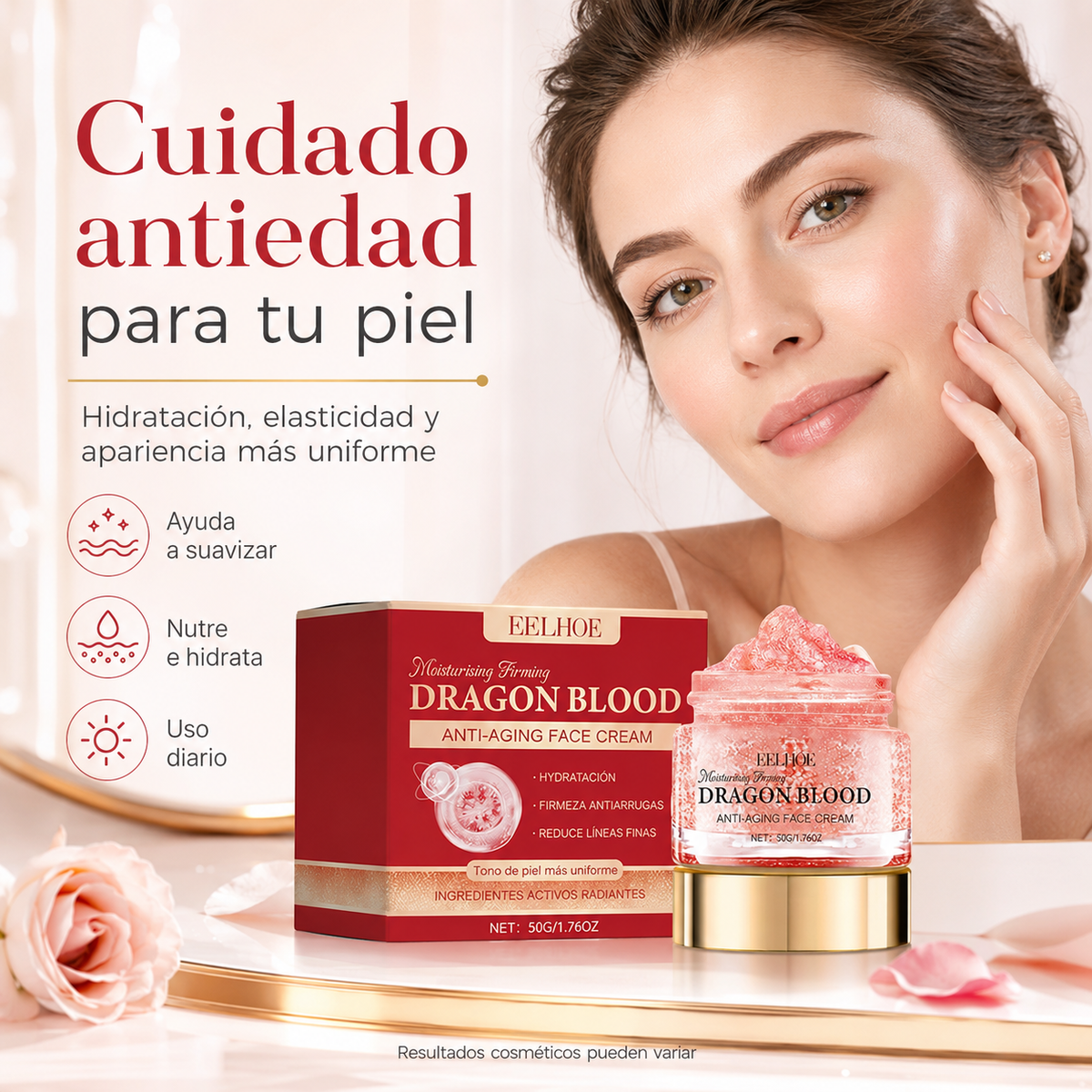 Crema hidratante antienvejecimiento con retinol placenta de dragón