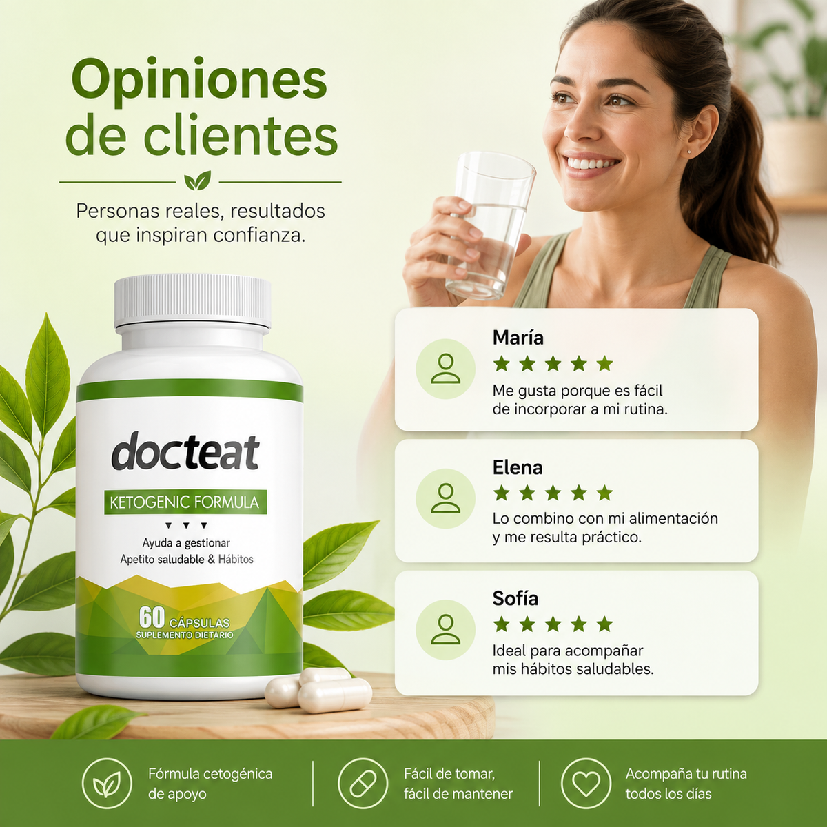 Suplemento dietético para controlar el apetito y favorecer hábitos saludables