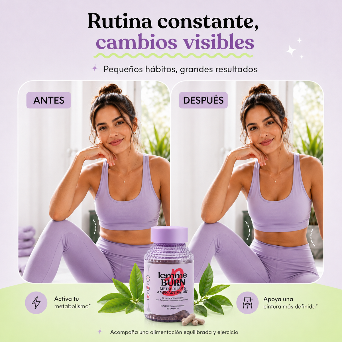 Suplemento para acelerar el metabolismo, favorecer la quema de grasa abdominal y activar la AMPK