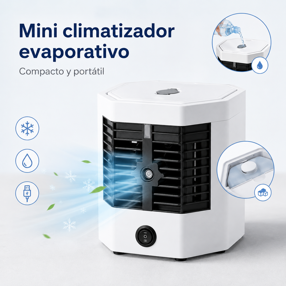 Aire acondicionado portátil hexagonal