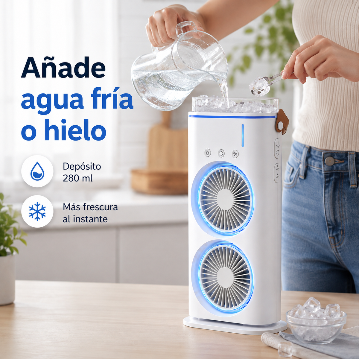 Aire acondicionado evaporativo portátil
