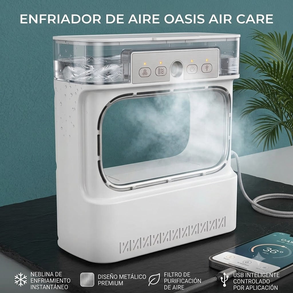 Mini aire acondicionado portátil sin aspa
